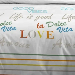 STOF Housse de couette 260x240 DOLCE VITA + 2 taies coton 57 fils