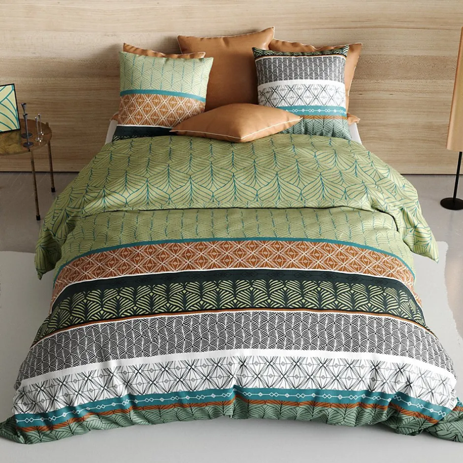 Atelier Du Coton Housse de couette 260x240 Echo + 2 taies coton 57 fils Discount