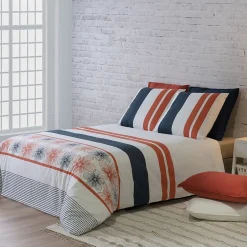 Atelier Du Coton Housse de couette 260x240 Elégance + 2 taies coton 57 fils