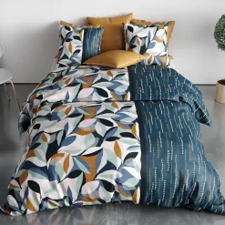 Atelier Du Coton Housse de couette 240x220 FLORIS + 2 taies coton 57 fils Best