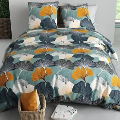 Atelier Du Coton Housse de couette 240x220 GINK + 2 taies coton 57 fils