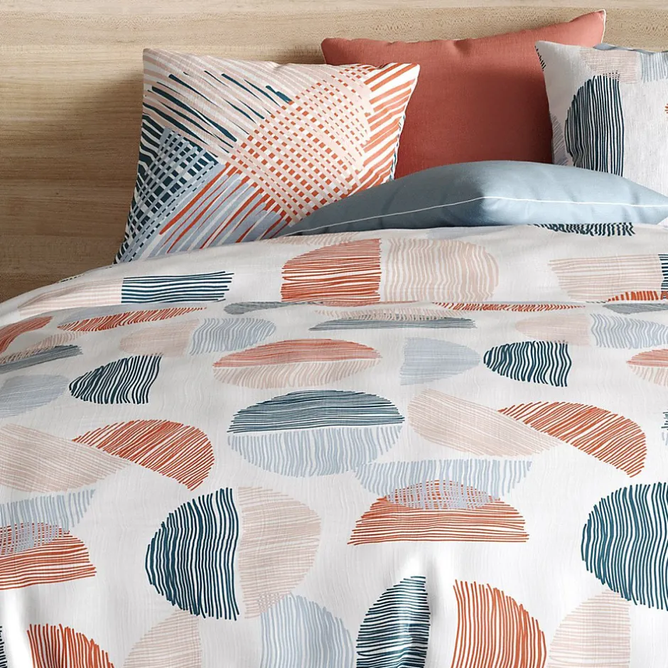 Atelier Du Coton Housse de couette 240x220 Halley + 2 taies coton 57 fils
