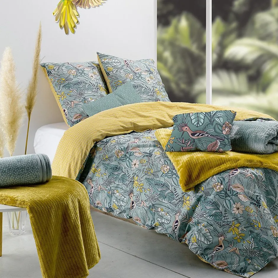 Atelier Du Coton Housse de couette 240x220 Hupia + 2 taies coton 57 fils