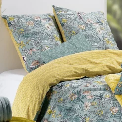 Atelier Du Coton Housse de couette 240x220 Hupia + 2 taies coton 57 fils