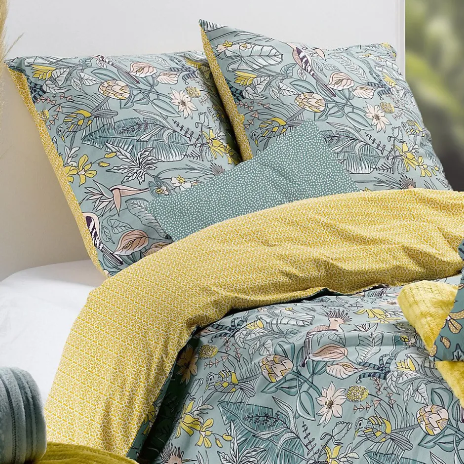 Atelier Du Coton Housse de couette 240x220 Hupia + 2 taies coton 57 fils
