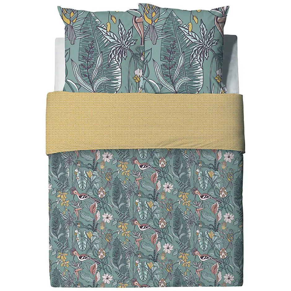 Atelier Du Coton Housse de couette 240x220 Hupia + 2 taies coton 57 fils