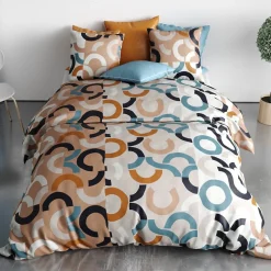 Atelier Du Coton Housse de couette 260x240 IGOR + 2 taies coton 57 fils