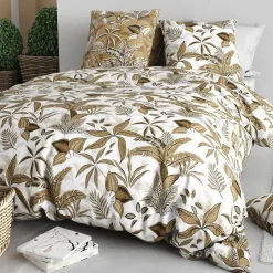 Atelier Du Coton Housse de couette 260x240 KAHONI + 2 taies coton 57 fils Hot