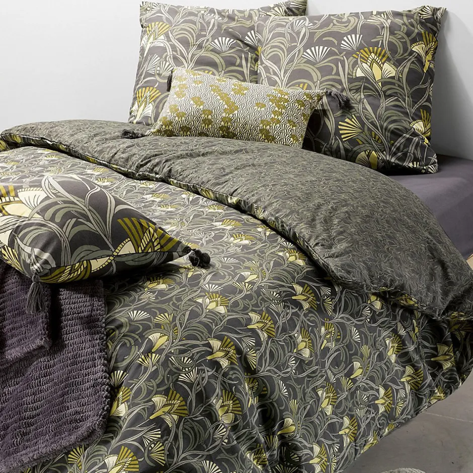 Atelier Du Coton Housse de couette 260x240 Liana + 2 taies coton 57 fils