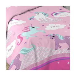 Douceur D'Intérieur Housse de couette 140x200 Licorne + 1 taie coton