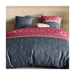 Atelier Du Coton Housse de couette 240x220 Lily + 2 taies 100% coton 57 fils