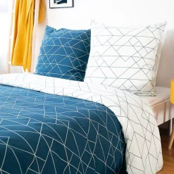 Cote Deco Housse de couette 240x220 List + 2 taies microfibre
