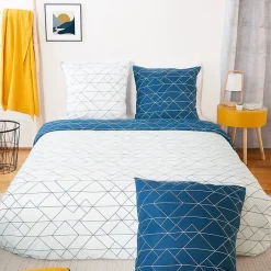 Cote Deco Housse de couette 240x220 List + 2 taies microfibre