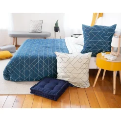 Cote Deco Housse de couette 260x240 List + 2 taies microfibre