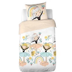 Cote Deco Housse de couette 140x200 Lola + taie polycoton