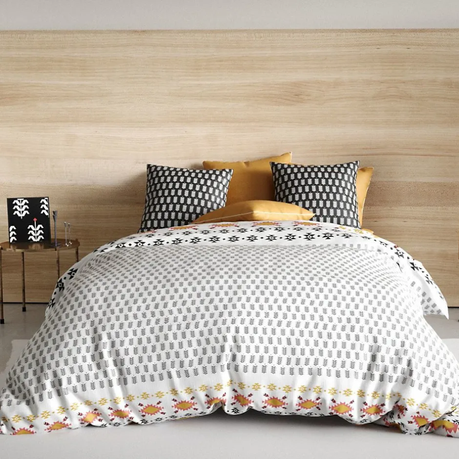 Atelier Du Coton Housse de couette 240x220 LOYA + 2 taies coton 57 fils