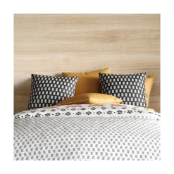 Atelier Du Coton Housse de couette 260x240 LOYA + 2 taies coton 57 fils Discount