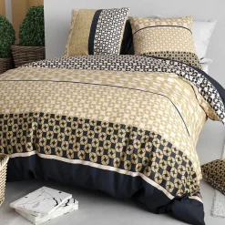 Atelier Du Coton Housse de couette 260x240 LUXORE + 2 taies coton 57 fils Best
