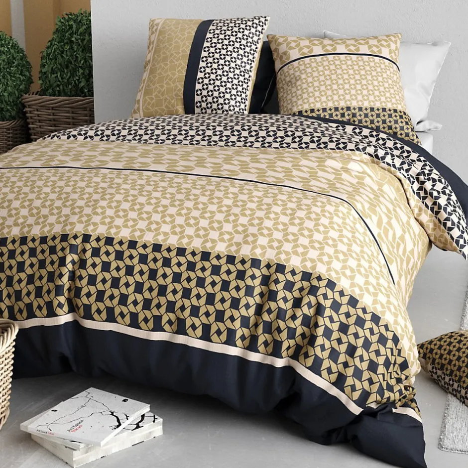 Atelier Du Coton Housse de couette 260x240 LUXORE + 2 taies coton 57 fils Best