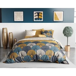 Atelier Du Coton Housse de couette 240x220 Maka + 2 taies coton 57 fils Outlet