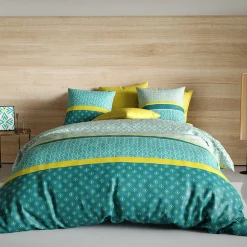 Atelier Du Coton Housse de couette 240x220 Malphite + 2 taies coton 57 fils