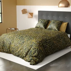 Atelier Du Coton Housse de couette 260x240 NAVA + 2 taies coton Bio 57 fils/cm2