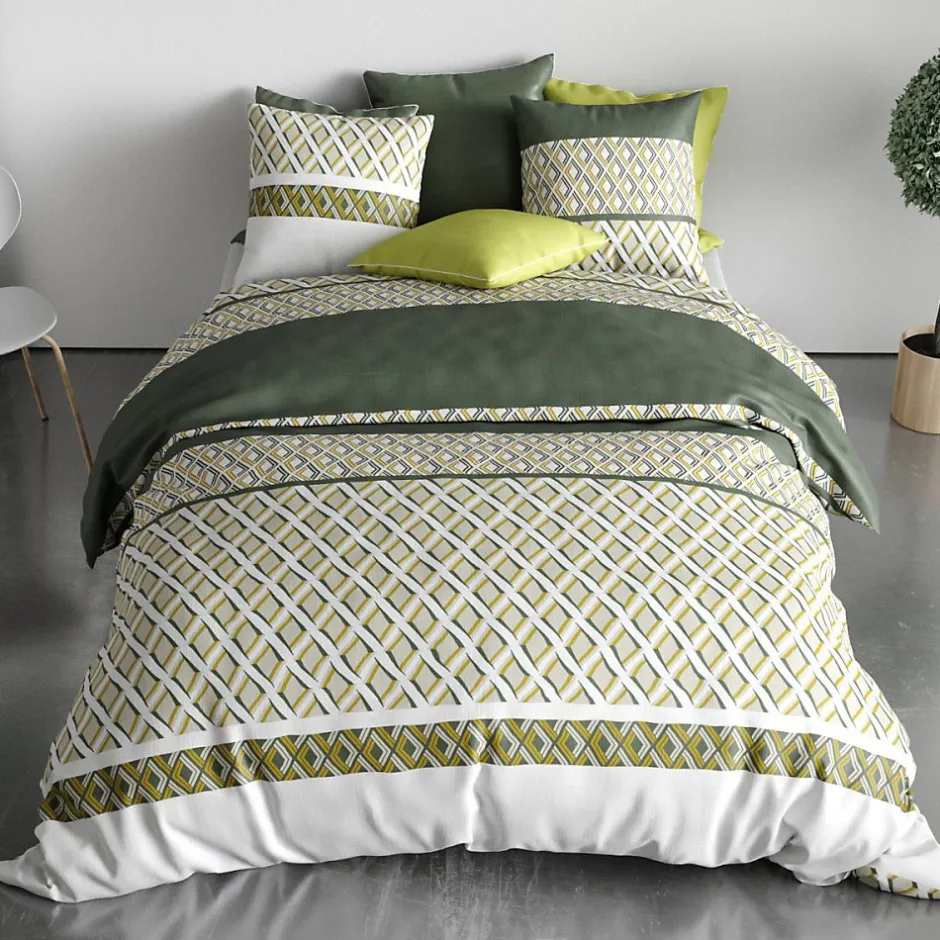 Atelier Du Coton Housse de couette 260x240 NAYAA + 2 taies coton 57 fils Online