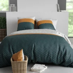 Atelier Du Coton Housse de couette 240x220 ORUS + 2 taies coton 57 fils Best