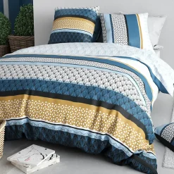 Atelier Du Coton Housse de couette 240x220 OSIS + 2 taies coton 57 fils