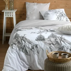 STOF Housse de couette 260x240 REFUGE + 2 taies coton 57 fils