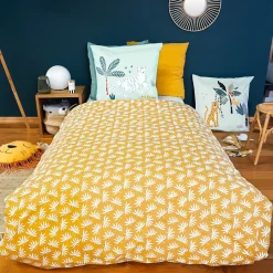 Cote Deco Housse de couette 140x200 réversible + 1 taie JUNGLE MANIA