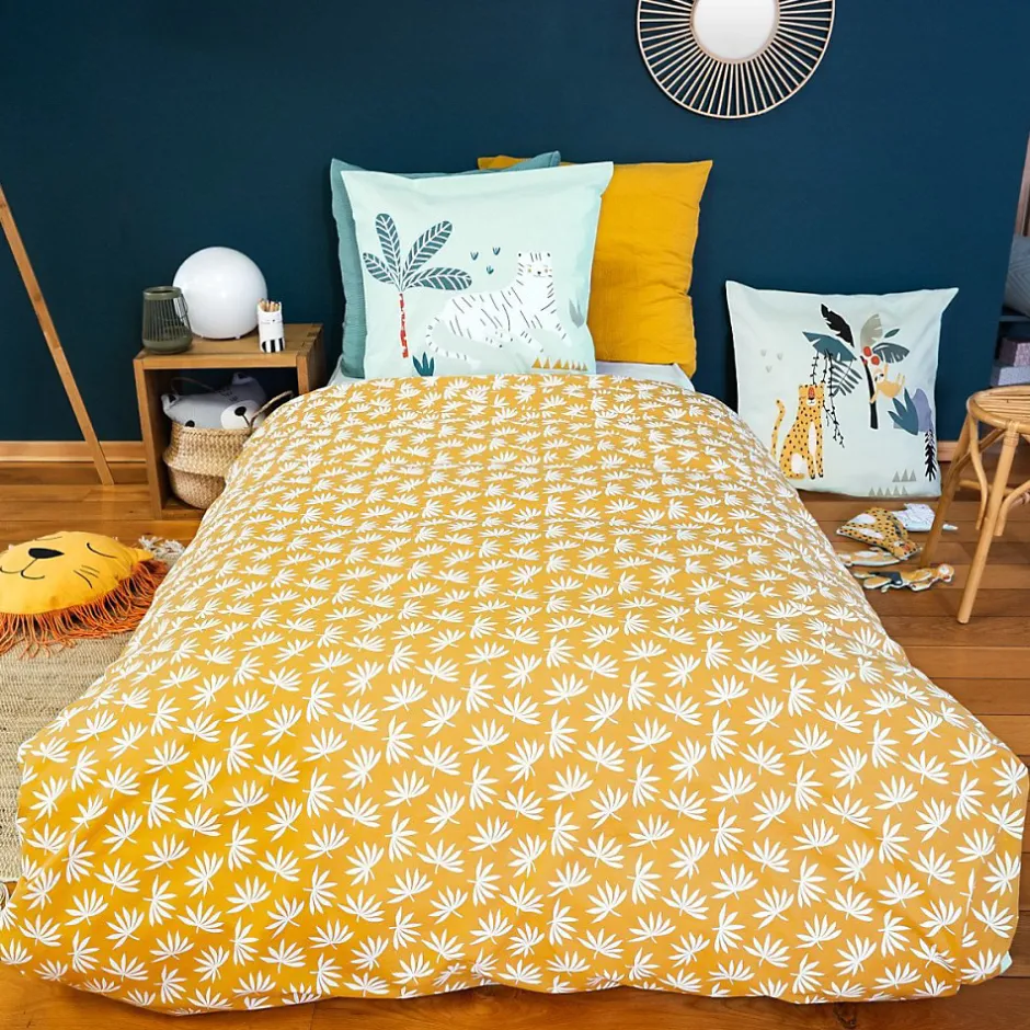 Cote Deco Housse de couette 140x200 réversible + 1 taie JUNGLE MANIA