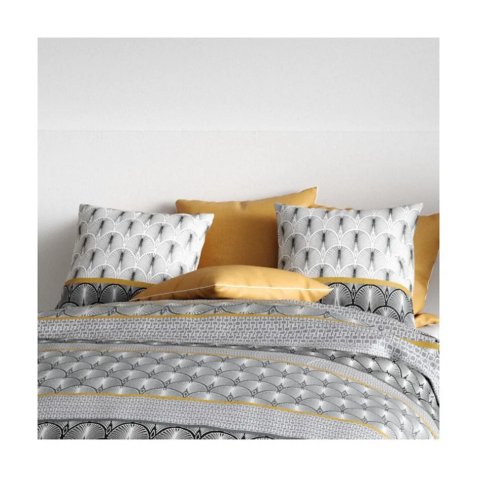 Atelier Du Coton Housse de couette 240x220 SAKIG + 2 taies coton 57 fils