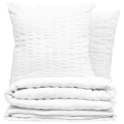 Atmosphera Créateur D'Intérieur Housse de couette 240x220 Seersuck + 2 taies polycoton