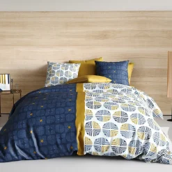 Atelier Du Coton Housse de couette 240x220 Sirius + 2 taies coton 57 fils