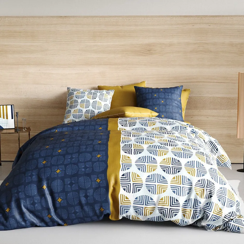 Atelier Du Coton Housse de couette 240x220 Sirius + 2 taies coton 57 fils