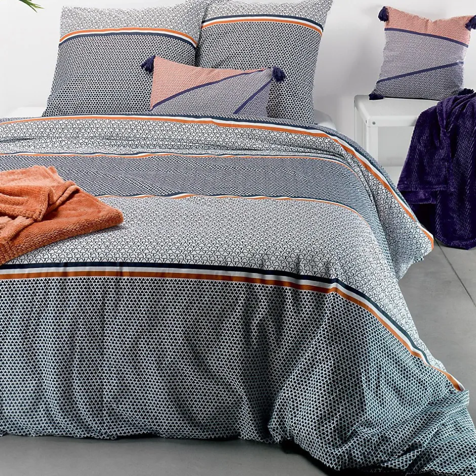 Atelier Du Coton Housse de couette 240x220 Tilak + 2 taies coton 57 fils Online