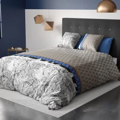 Atelier Du Coton Housse de couette 240x220 Toki + 2 taies coton 57 fils Best