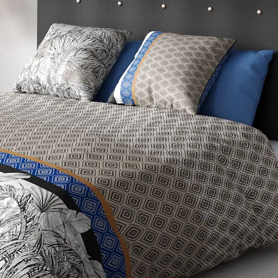 Atelier Du Coton Housse de couette 240x220 Toki + 2 taies coton 57 fils Best