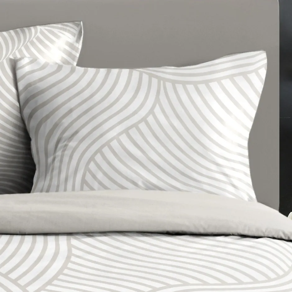 STOF Housse de couette 240x220 TORY + 2 taies coton 57 fils Hot