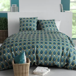 Atelier Du Coton Housse de couette 260x240 TRISKA + 2 taies coton 57 fils Online