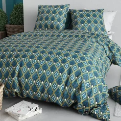 Atelier Du Coton Housse de couette 260x240 TRISKA + 2 taies coton 57 fils Online