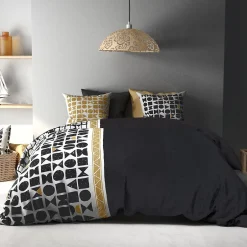 Atelier Du Coton Housse de couette 240x220 Union + 2 taies coton 57 fils