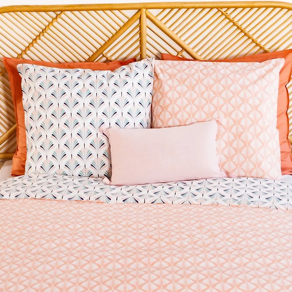 Cote Deco Housse de couette 200x200 VOLEA + 2 taies 100% coton adouci 57 fils/cm2 Best