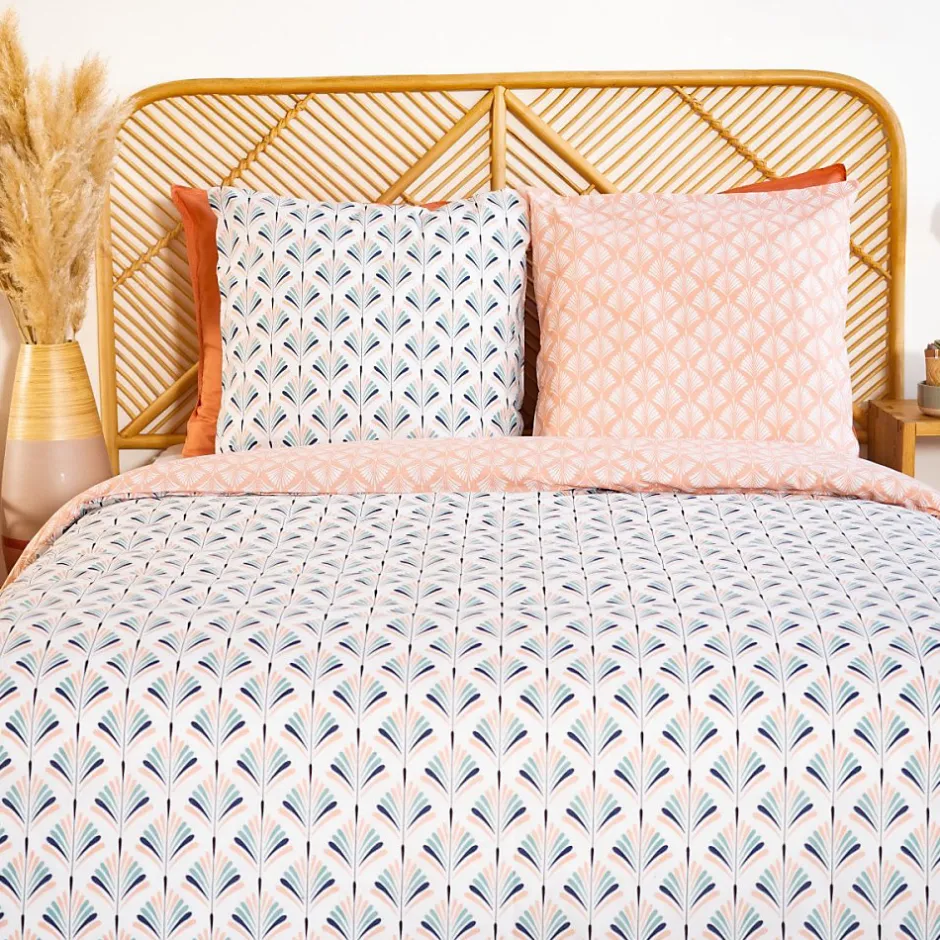Cote Deco Housse de couette 240x220 VOLEA + 2 taies 100% coton adouci 57 fils/cm2