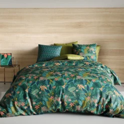 Atelier Du Coton Housse de couette 260x240 ZANIA + 2 taies coton 57 fils