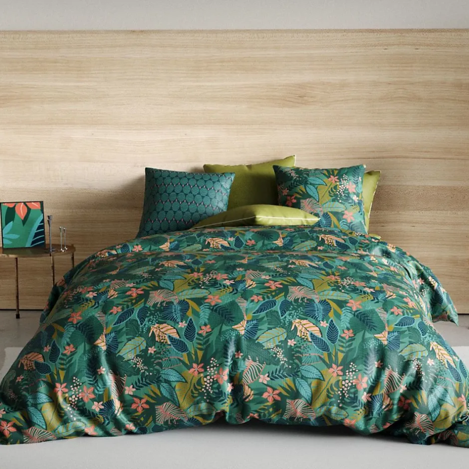 Atelier Du Coton Housse de couette 240x220 ZANIA + 2 taies coton 57 fils Best