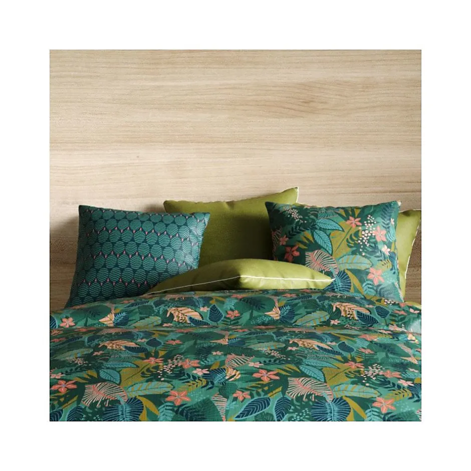 Atelier Du Coton Housse de couette 240x220 ZANIA + 2 taies coton 57 fils Best