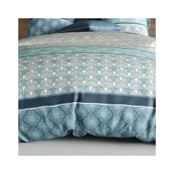 Atelier Du Coton Housse de couette 240x220 ZIRCON + 2 taies coton 57 fils Outlet