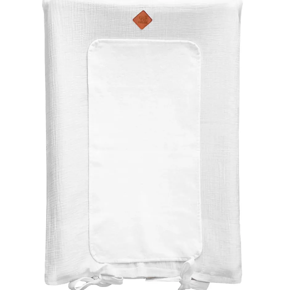 Sevira Kids Housse de matelas à langer en gaze de coton Jeanne New